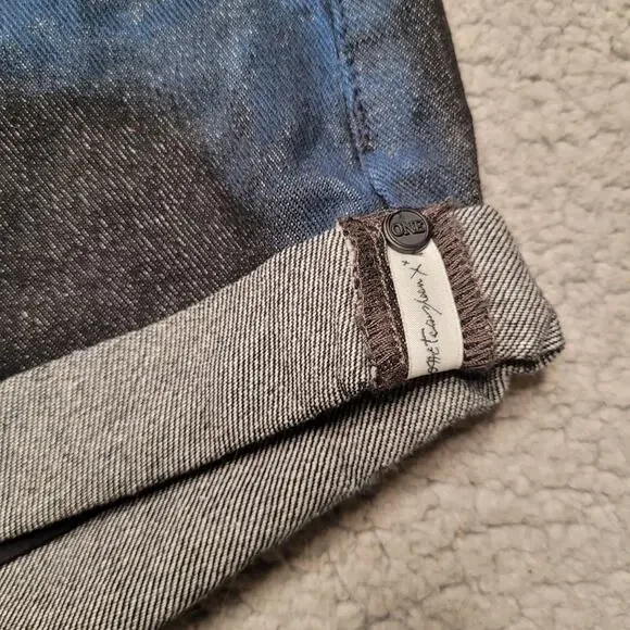 ONE Teaspoon Shorts 30 Bandits Low Waist Denim Blue Punk Relaxed Button Fly NEW